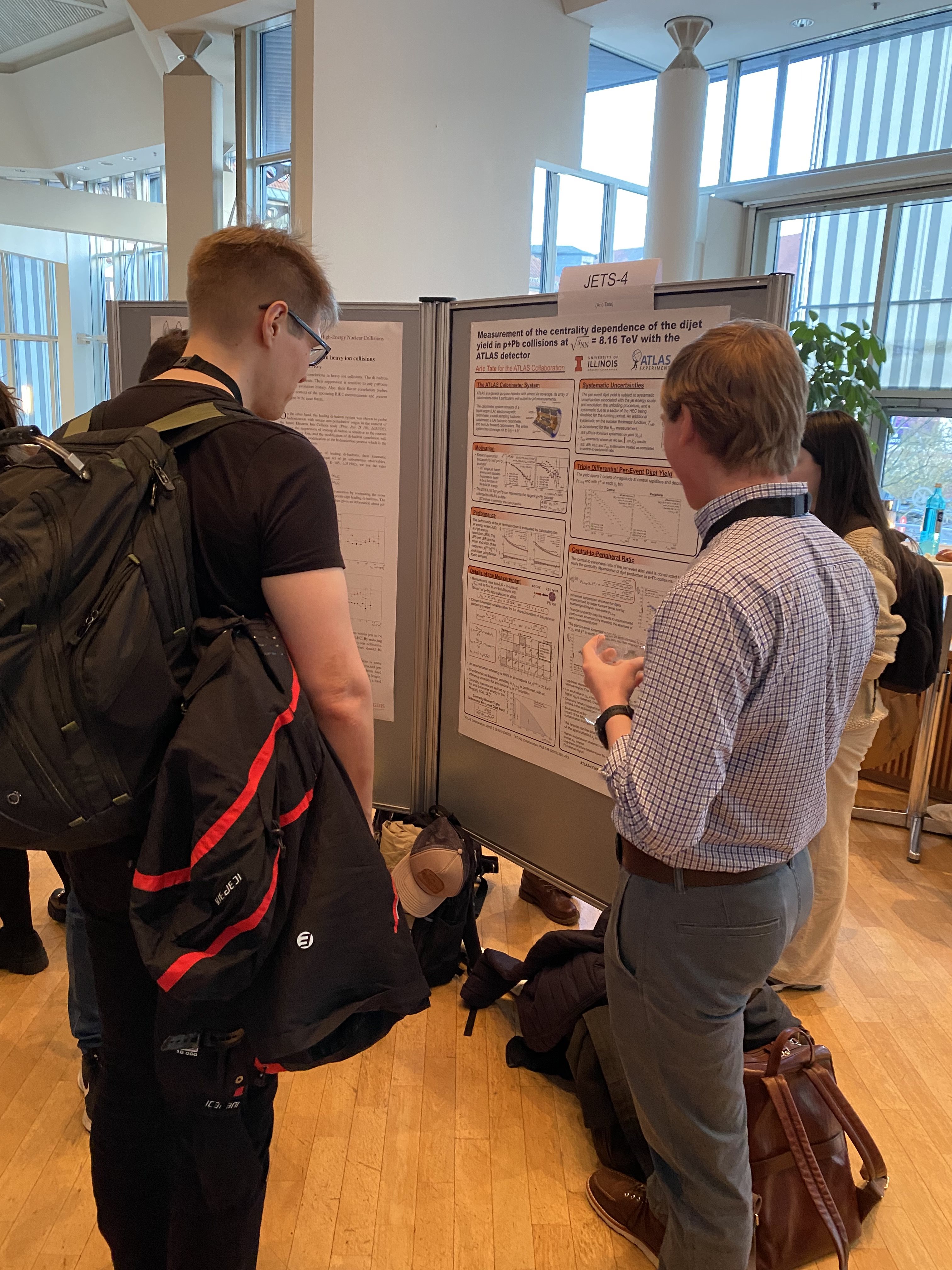 Dr. Tate illustrating the results of his analysis at the Hard Probes 2023 Conference in Aschaffenburg (Germany).&amp;amp;amp;amp;nbsp;